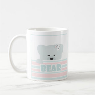 Teddy bear illustration kids childish print coffee mug