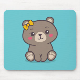 Teddy Bear Illustration Mouse Pad