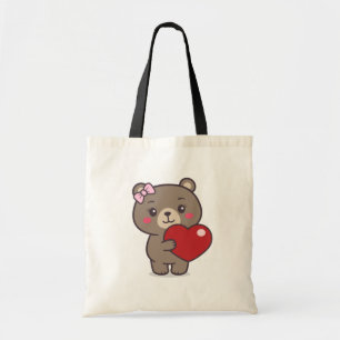 Teddy Bear Illustration Tote Bag