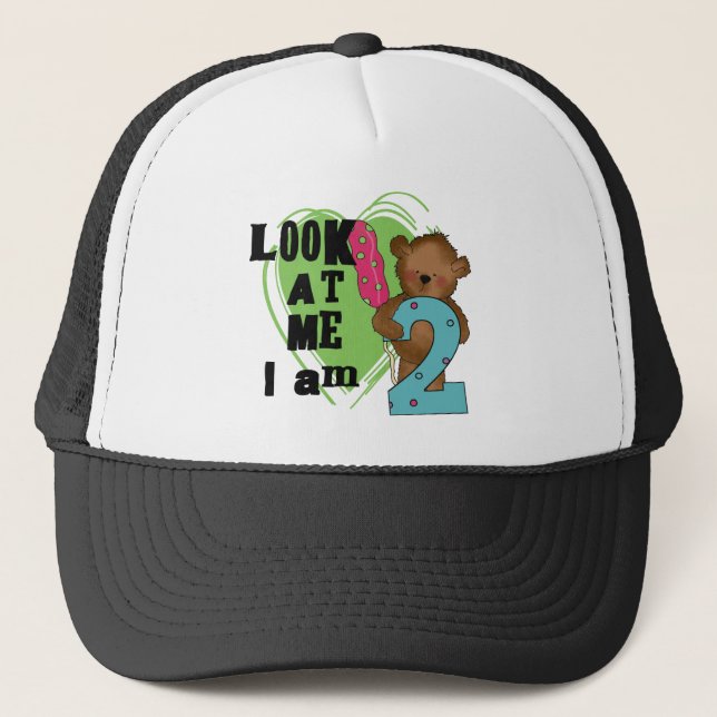 Teddy Bear I'm 2 Birthday T-shirts and Gifts Trucker Hat (Front)
