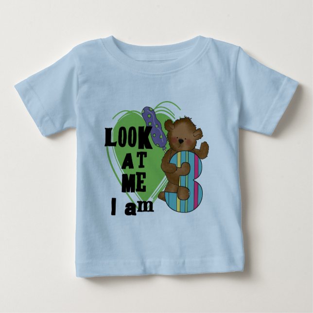 Teddy Bear I'm 3 Birthday Tshirts and Gifts (Front)