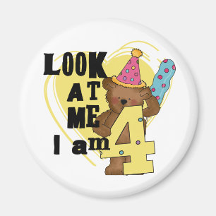 Teddy Bear I'm 4 Birthday Tshirts and Gifts Magnet