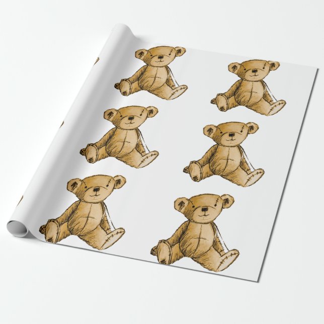 Teddy Bear image for Matte-Wrapping-Paper Wrapping Paper (Unrolled)