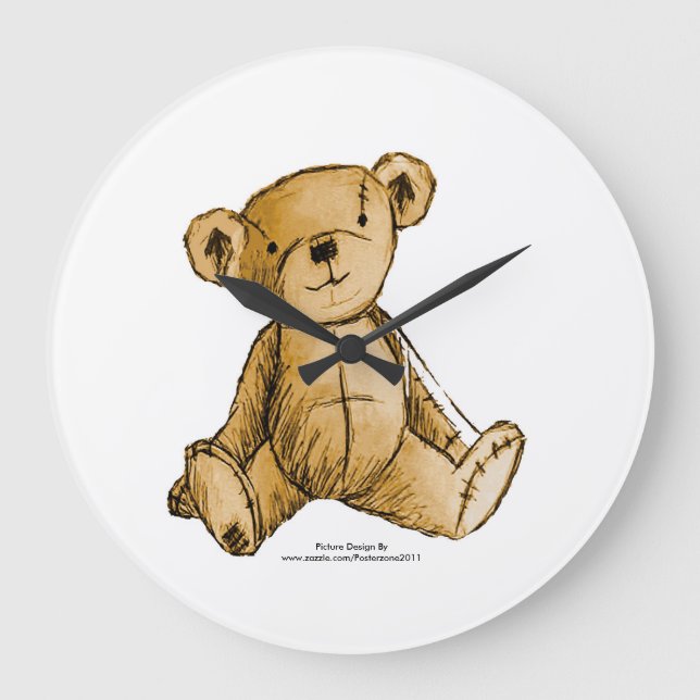 Teddy Bear image for round-large-wall-clock Large Clock (Front)