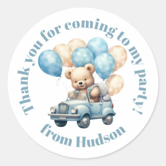 Teddy Bear in a Car Sticker