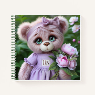 Teddy Bear in Lilac Dress   Notebook