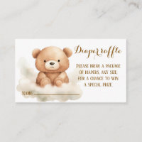 Teddy Bear in Raffle Card – Baby Shower