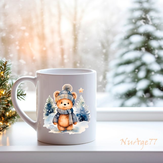 Teddy bear in the forest, personalised coffee mug (Creator Uploaded)