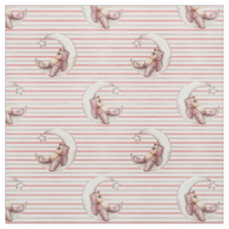 Teddy Bear in the Moon Fabric