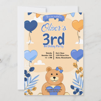 Teddy Bear Invitation Design