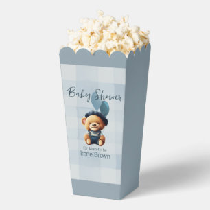 Teddy Bear Jean Baby Shower Blue Favour Box