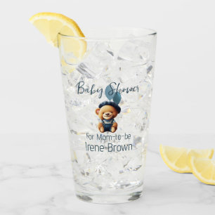 Teddy Bear Jean Baby Shower Glass