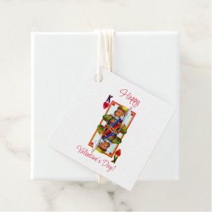 Teddy Bear King of Hearts Favour Tags