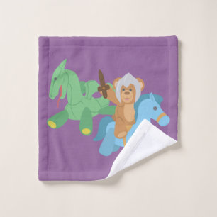 Teddy Bear Knight Wash Cloth