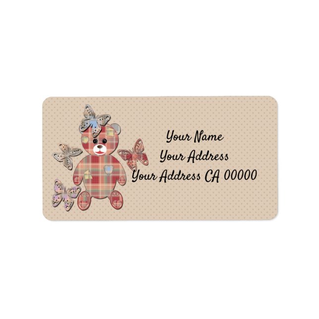 Teddy bear label (Front)