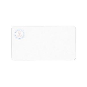 Teddy Bear Label (boy/blue)