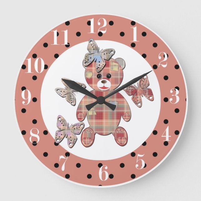 Teddy bear large clock (Front)