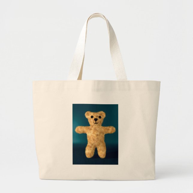 Teddy Bear Large Tote Bag (Front)
