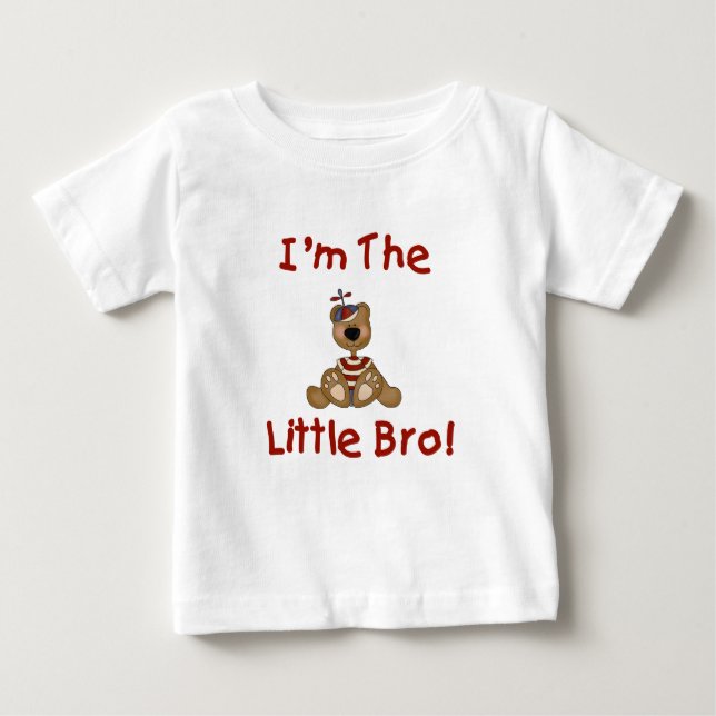 Teddy Bear Little Bro Baby T-Shirt (Front)