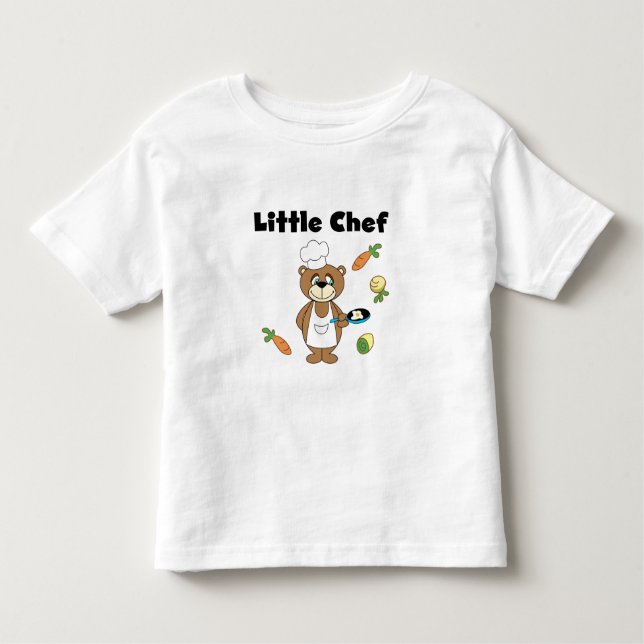 Teddy Bear Little Chef Toddler T-Shirt (Front)