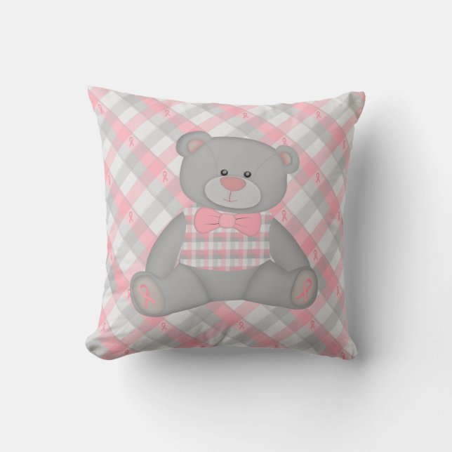 Teddy Bear Live Laugh Love Survivors Pillow (Front)