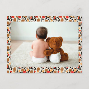 Teddy Bear Love Postcard template
