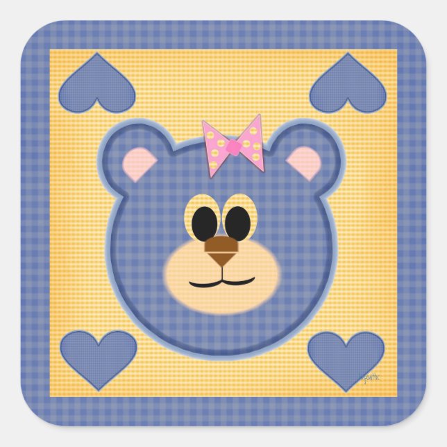 Teddy Bear Love Sticker (Front)