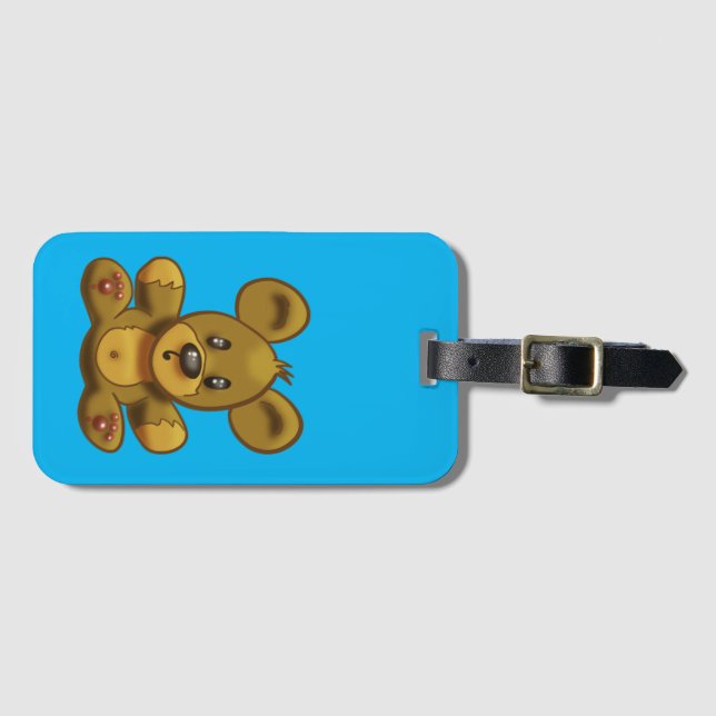 Teddy Bear Luggage Tag (Front Horizontal)