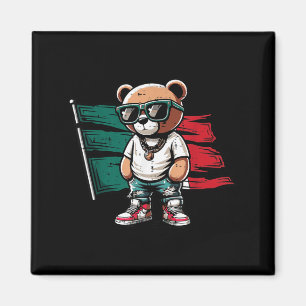 Teddy Bear Mexico Flag Mexican Pride Boys Kids Men Magnet