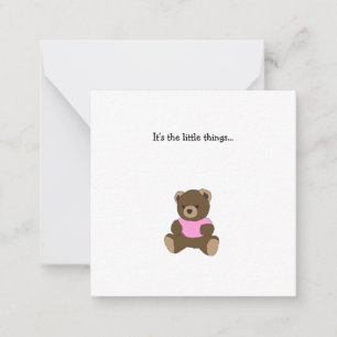 Teddy Bear Mini Thank You Note Card