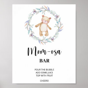 Teddy Bear \ Mom-osa bar  Poster