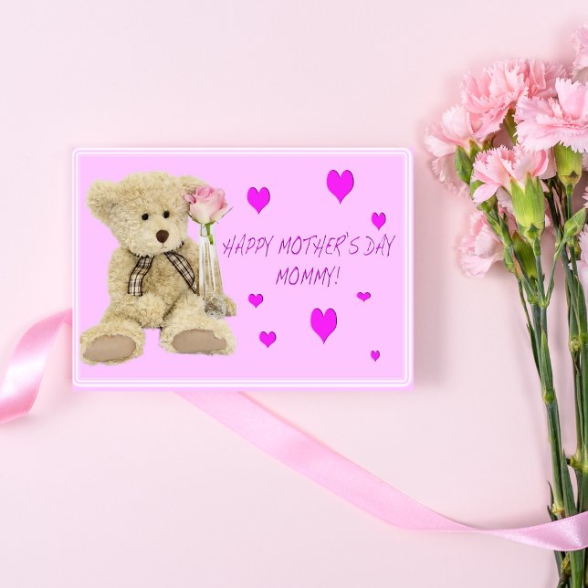 Teddy Bear Mommy Happy Mother's Day Greeting Card (Creator Uploaded)