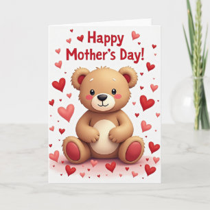 Teddy Bear Mothers Day Art Card