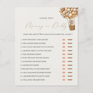 Teddy Bear Mummy or Daddy Baby Shower Game