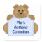 Teddy Bear Name Sticker (Blue)