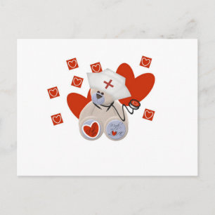 Teddy Bear Nurse Love Tshirts and Gifts Postcard
