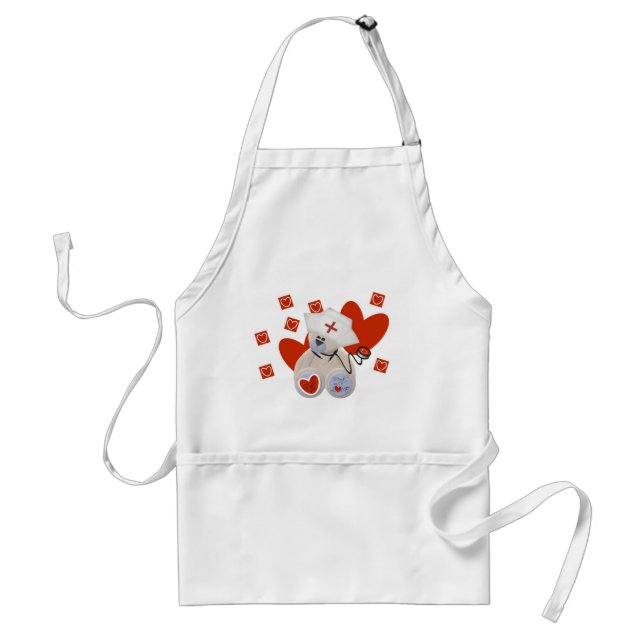 Teddy Bear Nurse Love Tshirts and Gifts Standard Apron (Front)
