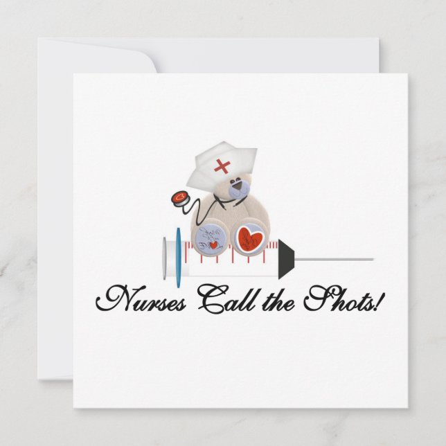 Teddy Bear Nurses Call the Shots T-shirts and Gift (Front)