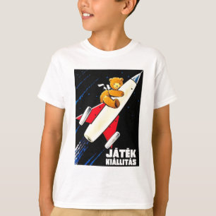 Teddy Bear On A Rocket Vintage Hungarian Toy Fair T-Shirt