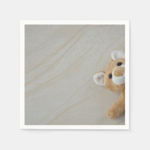 Teddy Bear on Faux Marble Napkin