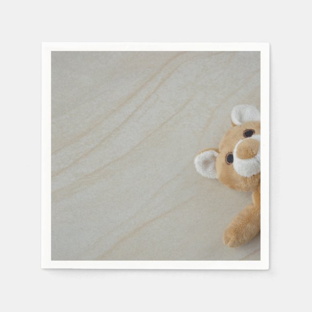 Teddy Bear on Faux Marble Napkin (Front)