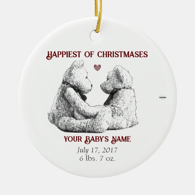 Teddy Bear Ornament HAMbyWG (Front)