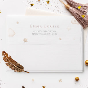 Teddy Bear Over The Moon Neutral Baby Shower  Envelope