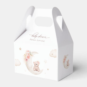 Teddy Bear Over The Moon Neutral Baby Shower Favour Box