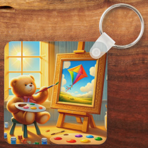 Teddy Bear Painter Key Ring