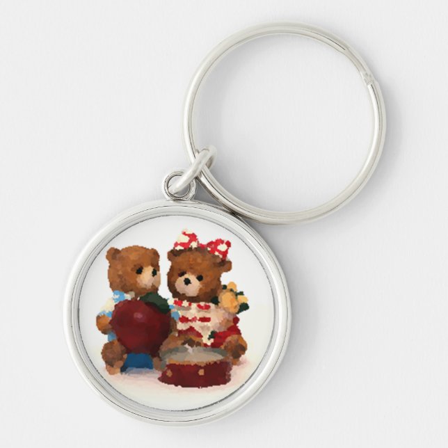 Teddy bear pair key ring (Front)