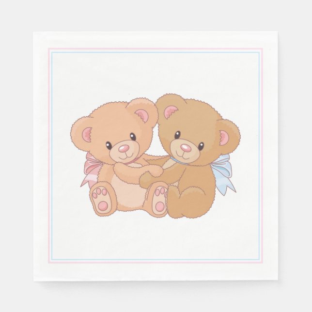 Teddy Bear Paper Napkins (Front)