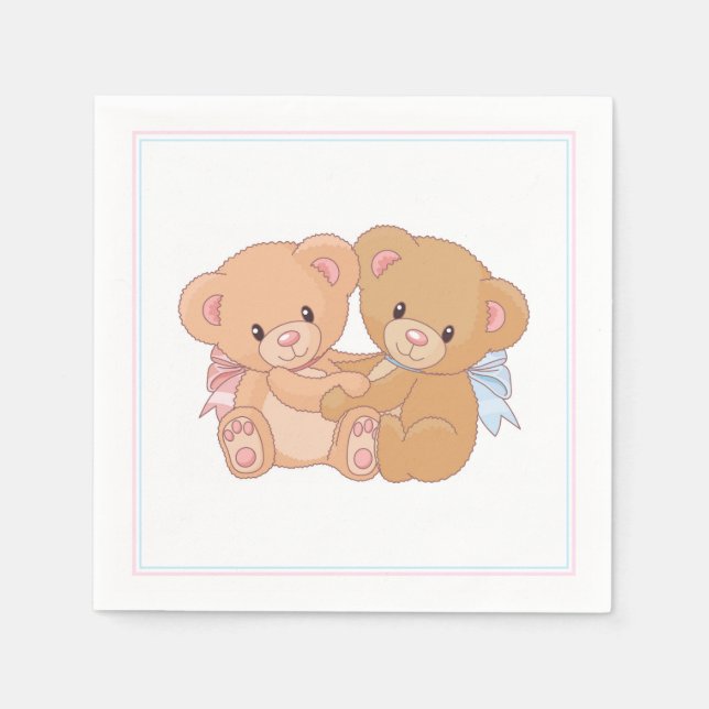 Teddy Bear Paper Napkins (Front)