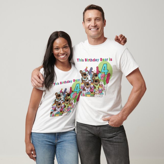 Teddy Bear Party 4th Birthday Tshirts and Gifts (Unisex)