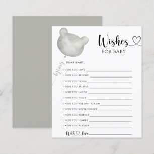 Teddy Bear Party game wishes for baby